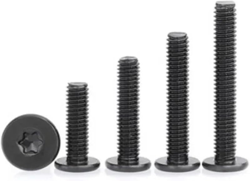 304 Stainless Steel Black Ultra Thin Low Profile Wafer Head Socket Cap Screws M6x16 10pcs - Image 1